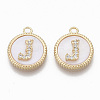 Brass Micro Pave Cubic Zirconia Pendants KK-T062-04J-NF-1