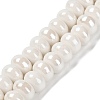 Glazed Porcelain Rondelle Beads PORC-Q001-01K-1