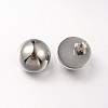 304 Stainless Steel Necklaces and Domed Ear Studs Jewelry Sets SJEW-L377-07P-4