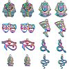 16Pcs 8 Style Plated Alloy Pendants FIND-CA0005-90-1