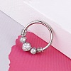 316L Stainless Steel Micro Pave Cubic Zirconia Hoop Nose Rings WG5D603-27-1