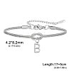304 Stainless Steel Initial Charm Bracelets FS-WGD8E41-09-1
