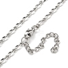 304 Stainless Steel Dapped Chain Necklaces NJEW-H043-02G-2