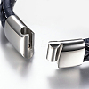 Men's Braided Leather Cord Bracelets BJEW-H559-15F-4