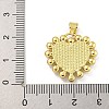 Rack Plating Brass Pave Natural Shell Pendants KK-G513-30G-3