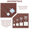 Unicraftale DIY Blank Square Pendant Making Kit DIY-UN0005-47-5