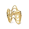 304 Stainless Steel Wave Adjustable Rings for Women RJEW-C091-06G-2