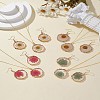 Inner Dried Flower Resin Dangle Earring & Pendant Necklaces Sets SJEW-FS00005-9
