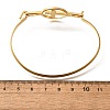 304 Stainless Steel Flat Round Link Bangles for Women BJEW-R014-01G-03-5