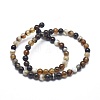 Natural Striped Agate/Banded Agate Beads Strands G-I254-03A-3