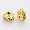 Brass Rhinestone Spacer Beads RB-A014-L6mm-13G-NF-2