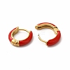 Ion Plating(IP) Enamel Hoop Earrings EJEW-G344-02G-05-2