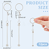 304 Stainless Steel & Iron Beadable Bar Keychain for DIY Crafts Jewelry Making KEYC-UN00005-4