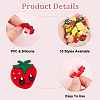 Olycraft 50Pcs 10 Style Fruit Theme PVC Straw Toppers FIND-OC0003-01-4