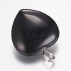 Natural Black stone  Gemstone Pendants G-E338-10B-2