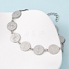 Religion 304 Stainless Steel Link Chain Bracelets for Women BJEW-F524-01P-3