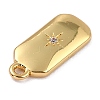 Brass Micro Pave Cubic Zirconia Charms LS-ZIRC-I054-12G-03-2
