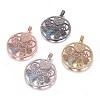 Brass Micro Pave Cubic Zirconia Pendants ZIRC-F096-03-1