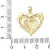 Brass Micro Pave Clear Cubic Zirconia Pendants KK-C264-17D-G-3