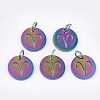 Rainbow Color Ion Plating(IP) 201 Stainless Steel Charms STAS-Q201-JN166-1-3
