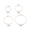 24Pcs 4 Size 316L Surgical Stainless Steel Hoop Earring Findings STAS-ZZ0001-03RG-2