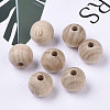 Natural Beech Wood Beads WOOD-T020-01A-5