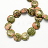 Natural Unakite Stone Beads Strands G-S110-12mm-07-2