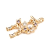 Brass Micro Pave Cubic Zirconia Pendants KK-K407-54G-2