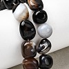 Natural Black Agate Beads Strands G-P601-A15-02-1