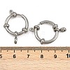304 Stainless Steel Spring Ring Clasps STAS-B095-02P-04-3