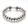 304 Stainless Steel Stretch Bracelets BJEW-E353-02-4