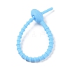 Oval Shape Silicone Cable Zip Ties AJEW-C034-03D-3