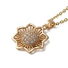 Brass Micro Pave Clear Cubic Zirconia Pendant Necklaces for Women NJEW-E106-05KCG-02-1