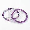 Natural Mixed Gemstone Stretch Bracelets BJEW-JB03365-3