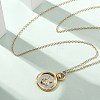 Brass Twelve Constellations Tarot Pendant Necklaces NJEW-Q006-01D-G-1