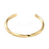 Titanium Steel Twist Open Cuff Bangles for Women BJEW-L689-02G-2