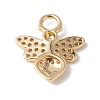 Eco-Friendly Rack Plating Brass Micro Pave Cubic Zirconia Pendants KK-F835-12G-2