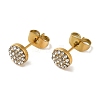 304 Stainless Steel Crystal Rhinestone Stud Earrings for Women EJEW-C094-01M-G-1