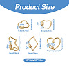 Fashewelry 5Pcs 5 Styles Brass Screw Carabiner Lock Charms KK-FW0001-12-4