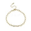 Brass Link Cable Chain Bracelet for Women BJEW-A065-01G-4