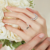 3Pcs Acrylic & Plastic Pearl Finger Rings Set RJEW-LP0003-59B-1