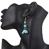 Synthetic Turquoise Dangle Earrings EJEW-JE05849-04-3