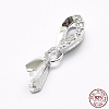 Rhodium Plated 925 Sterling Silver Micro Pave Cubic Zirconia Pendant Bails STER-E053-48P-1