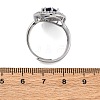 Brass Micro Pave Cubic Zirconia Adjustable Rings for Women RJEW-C118-08P-5