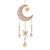 Natural Rose Quartz Chips Moon Crystal Suncatcher RN-T001-01B-1