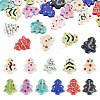22Pcs 11 Colors Handmade Porcelain Beads PORC-TA0001-34-2