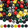 200Pcs 8 Styles Christmas Theme Wooden Beads WOOD-PA0001-09-1