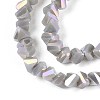 Electroplate Opaque Glass Beads Strands GLAA-N022-4mm-21-4