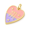 Brass Enamel Pendants KK-Z077-01G-06-2