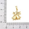 Christmas Brass Micro Pave Cubic Zirconia Pendants KK-H518-03A-G-3